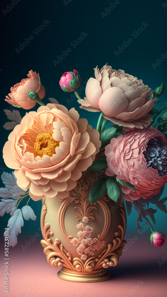 flowers pastel colors generative ai flowers pastel colors generative ai