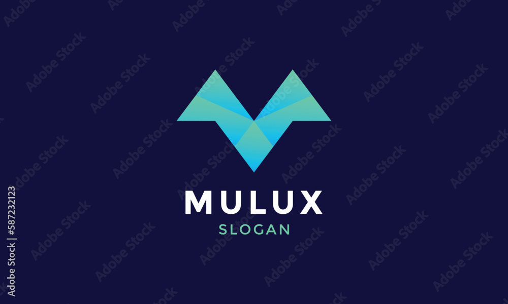 Obraz premium Logo vector minimalist alphabet arrow flame blue logotype