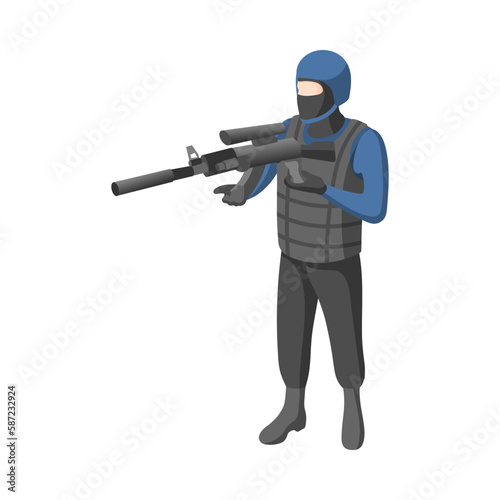Isometric Police Officer