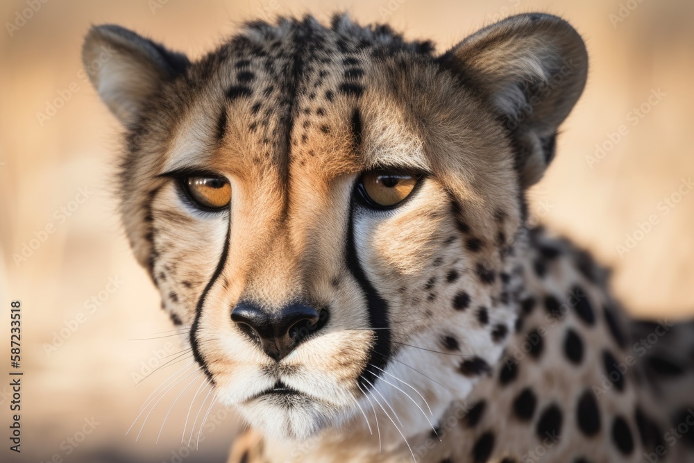 In Etosha National Park, a cheetah. Generative AI In Etosha National Park, a cheetah. Generative AI