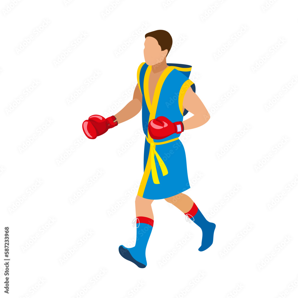 Boxer Isometric Illustration