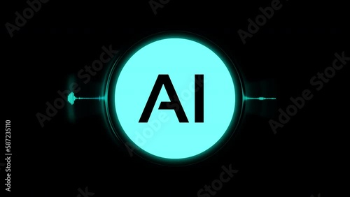 Artificial intelligence animation, sound of assistant