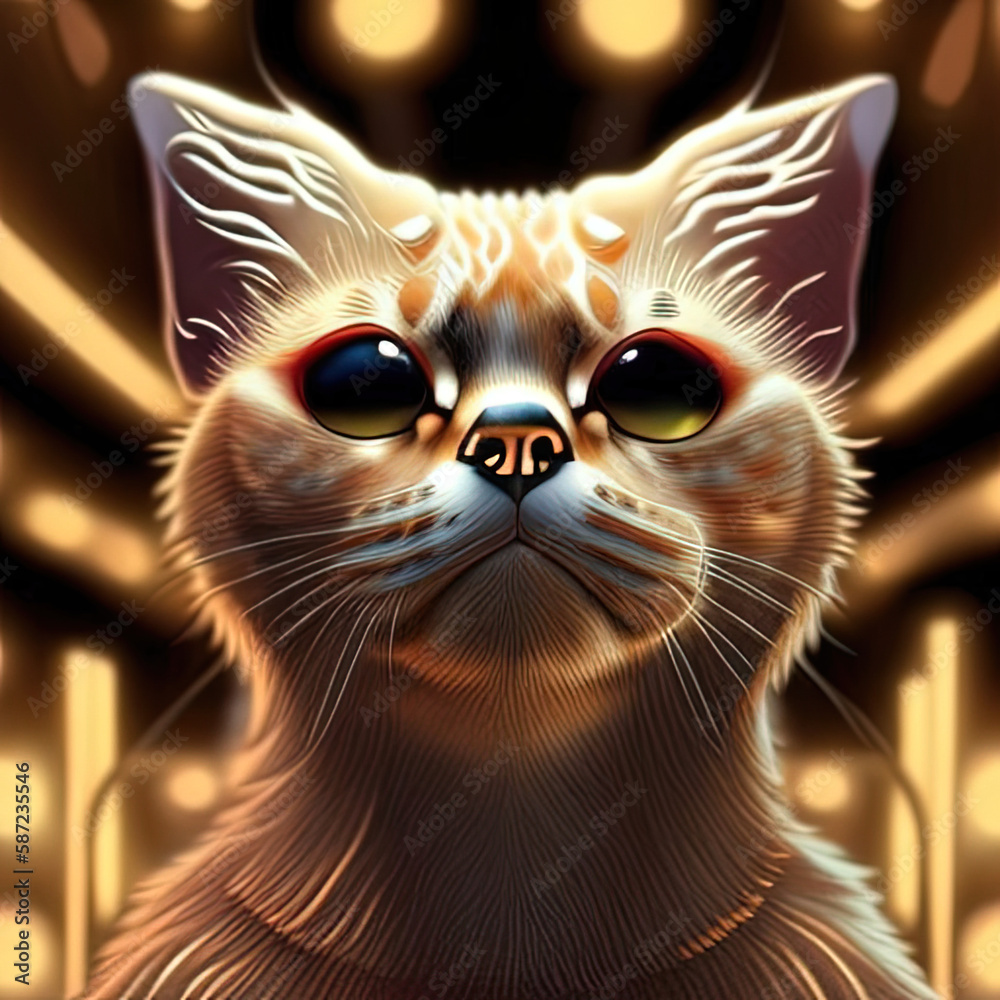 Cat, Digital art. Cat, Digital art.