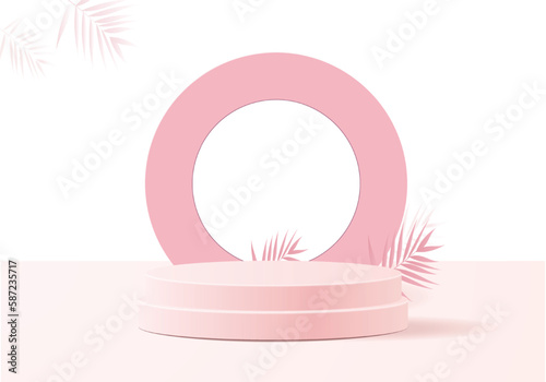3D shapes drawing fashion concept. Realistic forms with shadow. Isometric geometry banner. Isometric Art Trendy Minimal Design. stock illustration