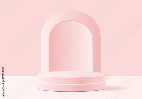 3D shapes drawing fashion concept. Realistic forms with shadow. Isometric geometry banner. Isometric Art Trendy Minimal Design. stock illustration