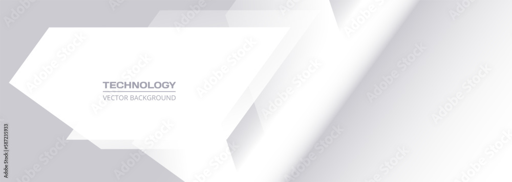 Gray and white abstract modern banner design. White and grey wide technology abstract background. Vector illustration Gray and white abstract modern banner design. White and grey wide technology abstract background. Vector illustration