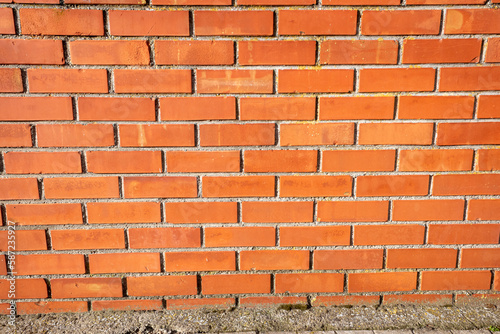 Fotografie refractory brick wall, construction concept.