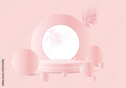 3D shapes drawing fashion concept. Realistic forms with shadow. Isometric geometry banner. Isometric Art Trendy Minimal Design. stock illustration