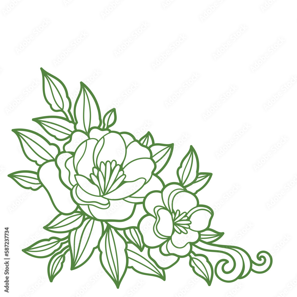 Outline Floral Element