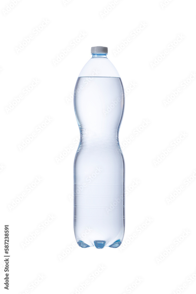 bottiglia d'acqua trasparente isolata su sfondo bianco Stock Photo