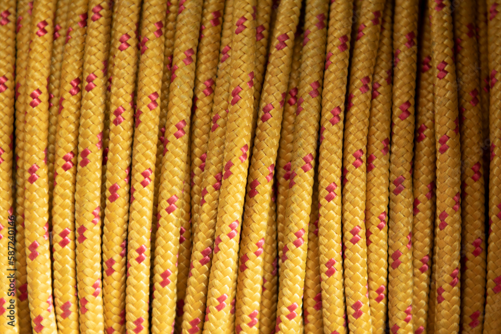 Climbing rope.
Colorful climbing rope. Climbing rope.
Colorful climbing rope.
