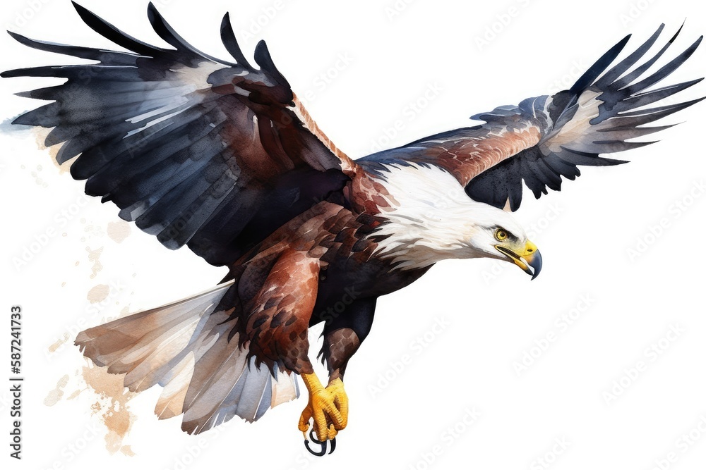 African Fish Eagle Flying bird eyes views African Fish Eagle Flying bird eyes views