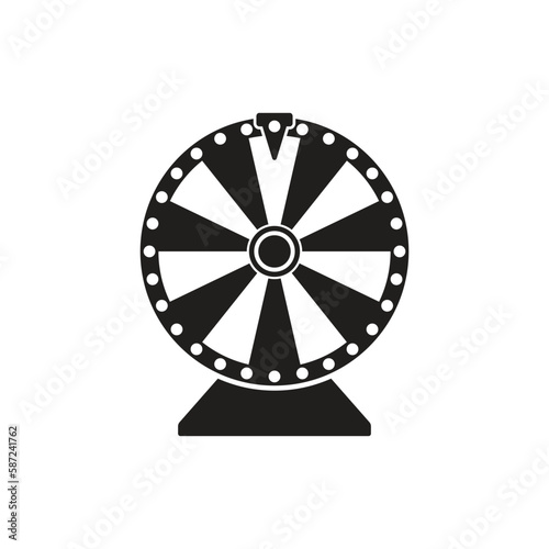 spin wheel logo icon design vector