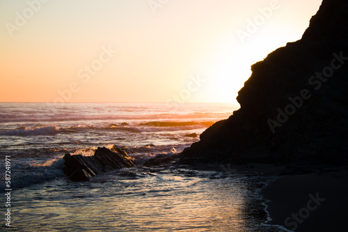 sunset on the beach (ID: 587241971)