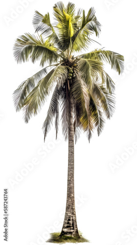 Coconut tree PNG. tall coconut tree isolated on blank background PNG