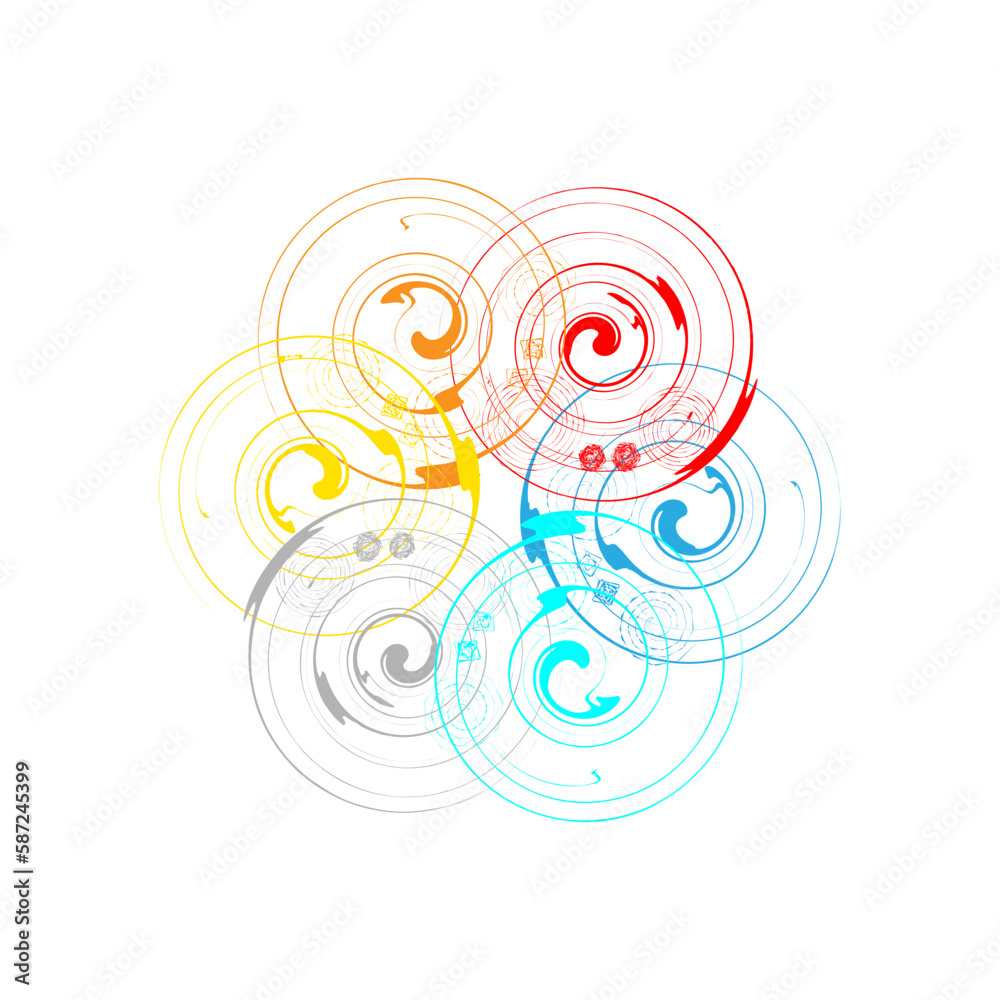 Abstract Geometric art. Colorful Speed lines in circle form. Vector illustration Abstract Geometric art. Colorful Speed lines in circle form. Vector illustration
