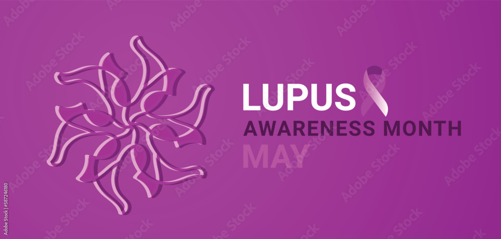 Lupus Awareness Month may. template  background, banner, card, poster. vector illustration.