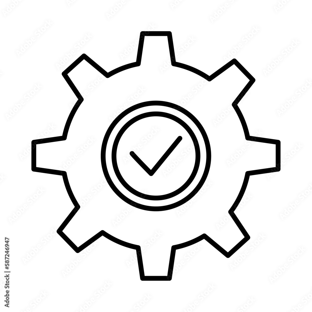 Execution teamwork and Management icon with black outline style. teamwork, business, work, office, management, group, people. Vector Illustration