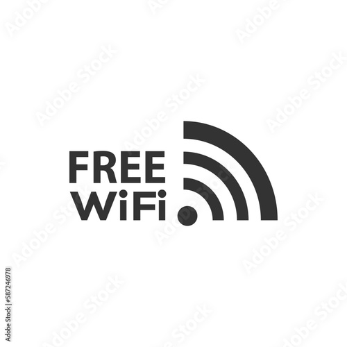 free wifi icon vector illustration.  Minimalism vector symbols, line icon for logo, mobile app and website design. Vector illustration, EPS10.