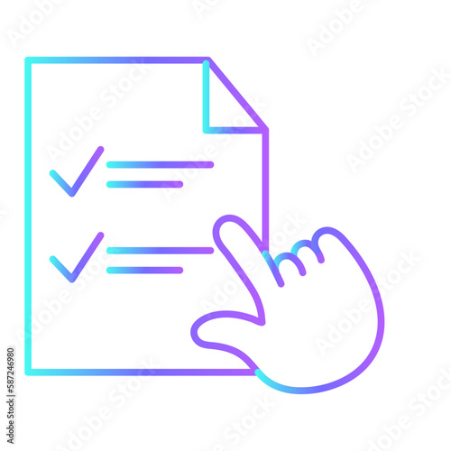 Instruction teamwork and Management icon with purple blue outline style. teamwork, business, work, office, management, group, people. Vector Illustration