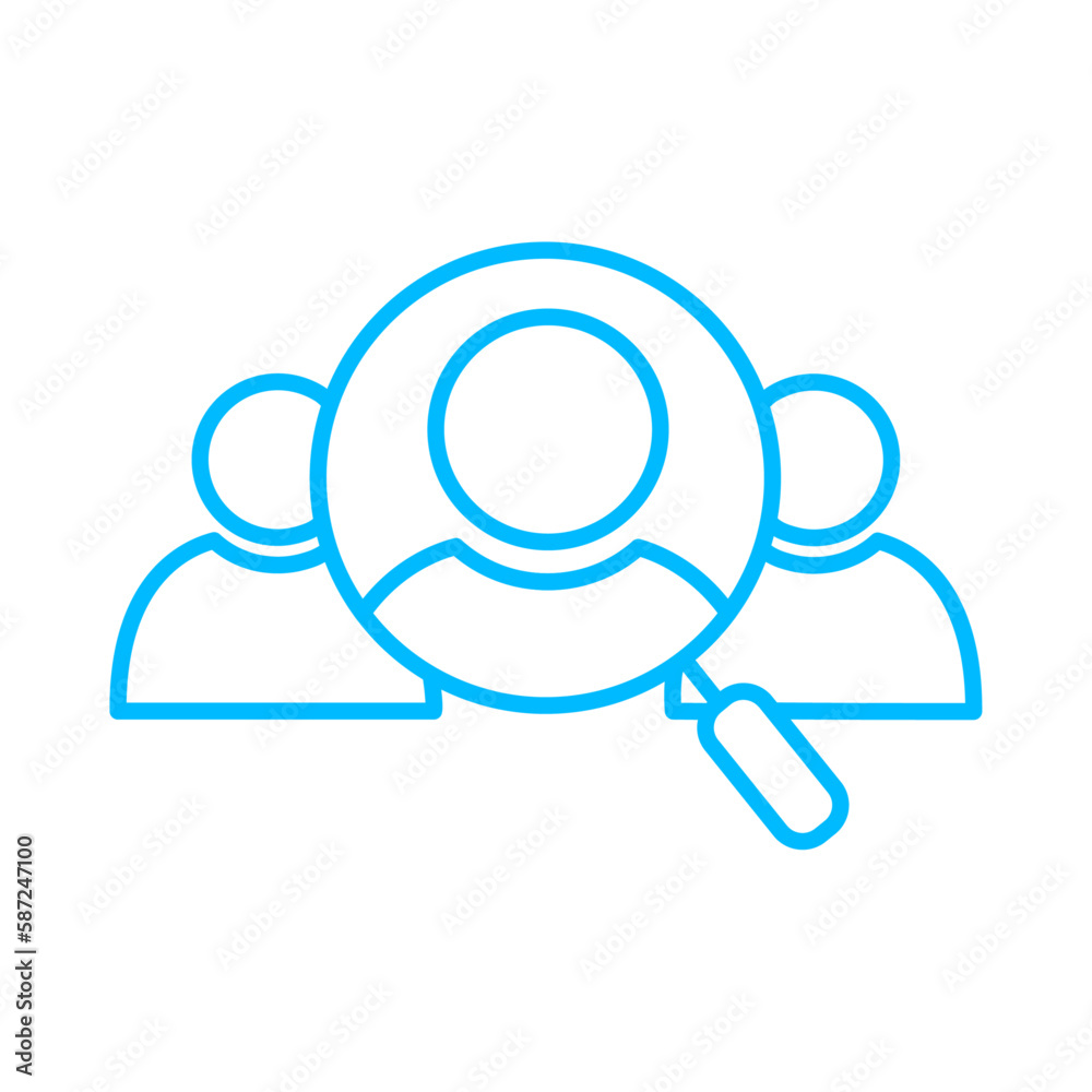 Resource teamwork and Management icon with blue outline style. teamwork, business, work, office, management, group, people. Vector Illustration Resource teamwork and Management icon with blue outline style. teamwork, business, work, office, management, group, people. Vector Illustration