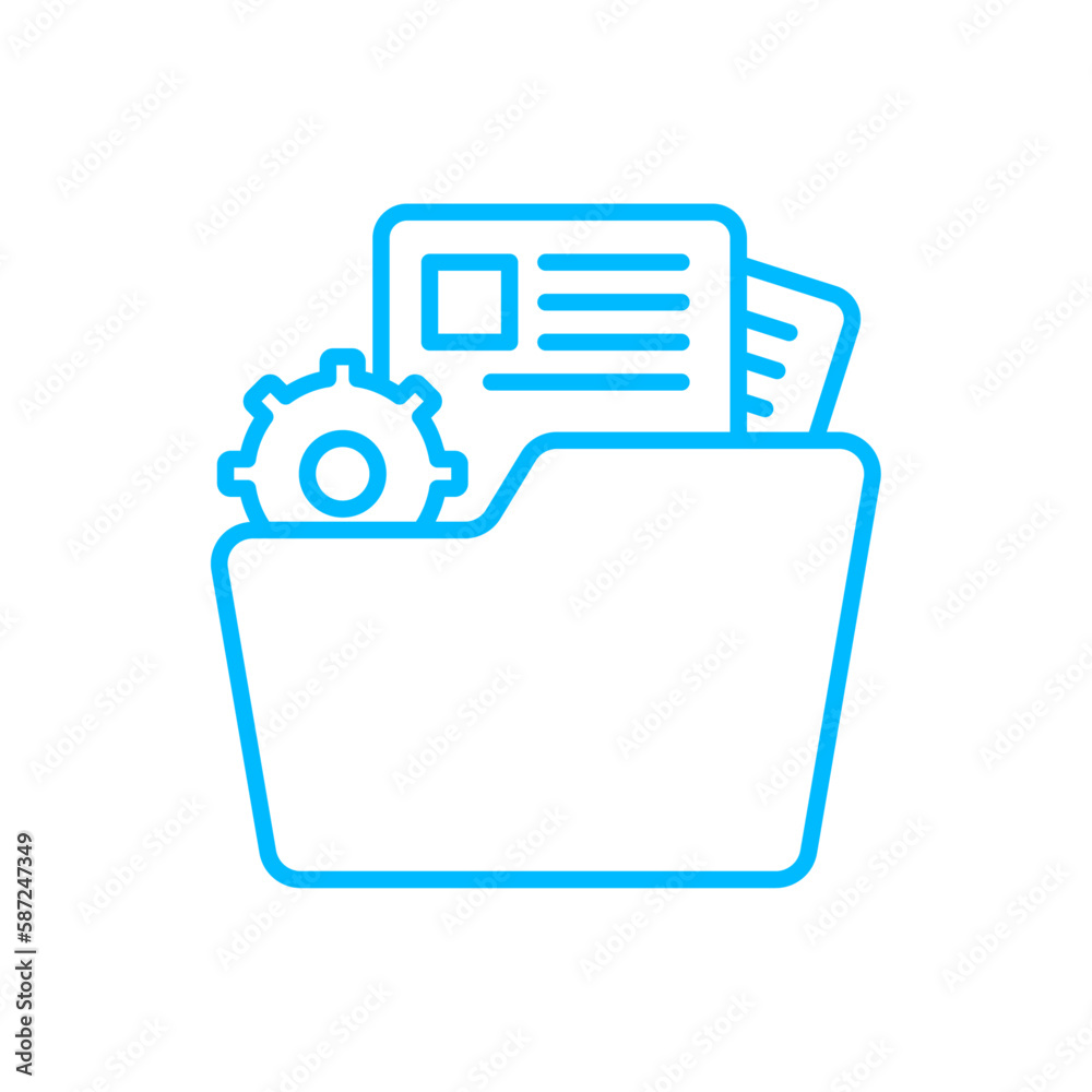 Manage teamwork and Management icon with blue outline style. teamwork, business, management, work, job, hiring, career. Vector Illustration Manage teamwork and Management icon with blue outline style. teamwork, business, management, work, job, hiring, career. Vector Illustration