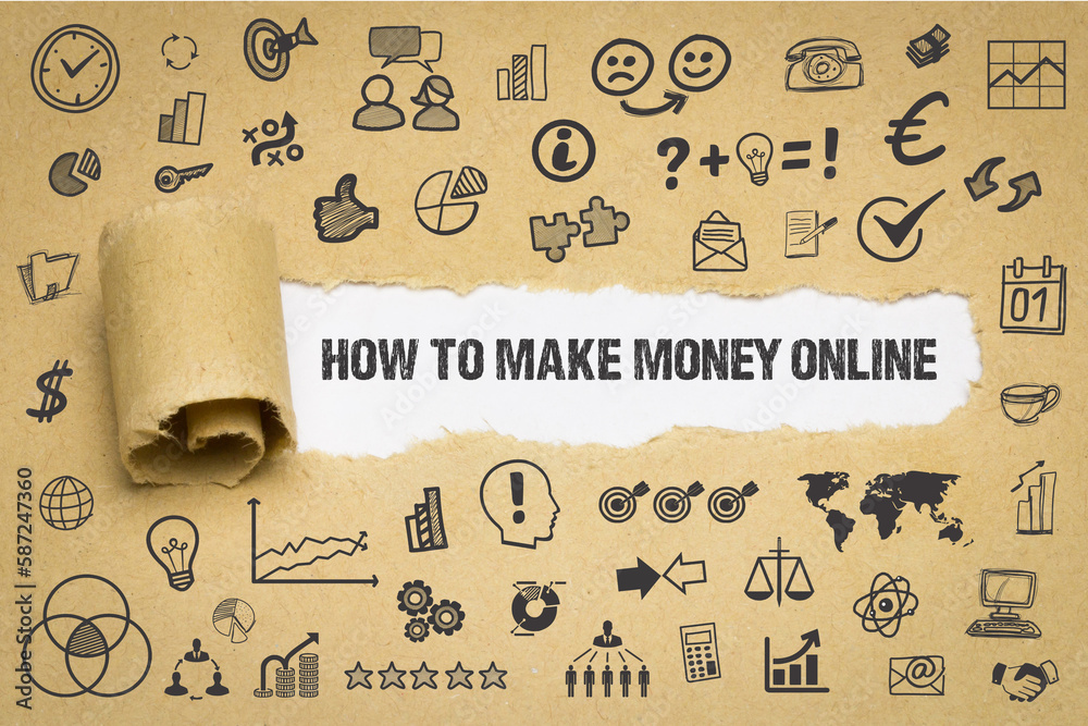 How To Make Money Online	
 - obrazy, fototapety, plakaty 