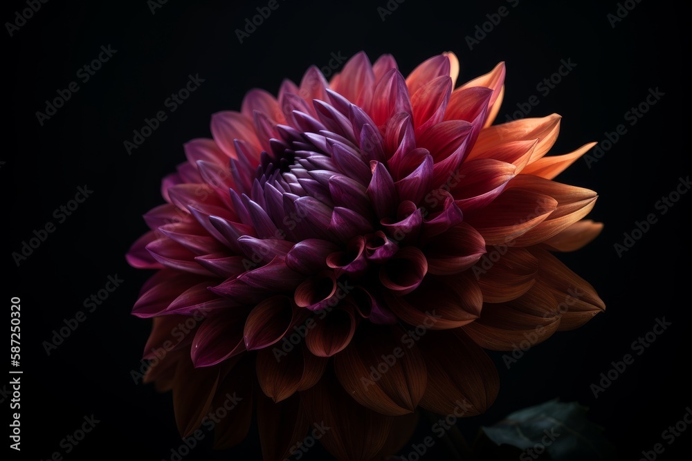 Red and yellow Dahlia