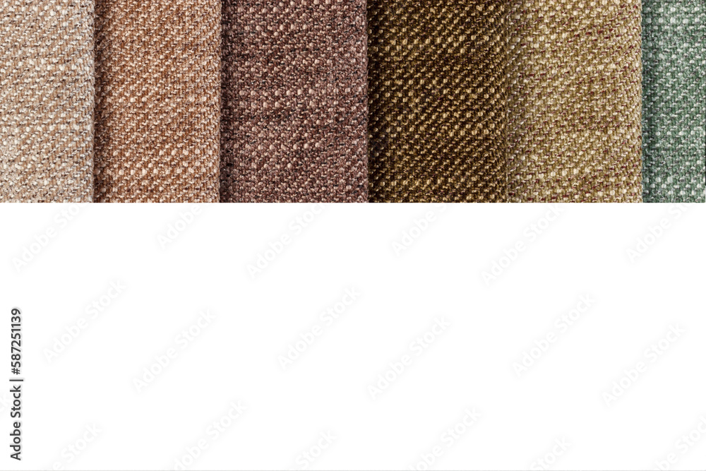 Fototapeta premium Different samples of textured fabric