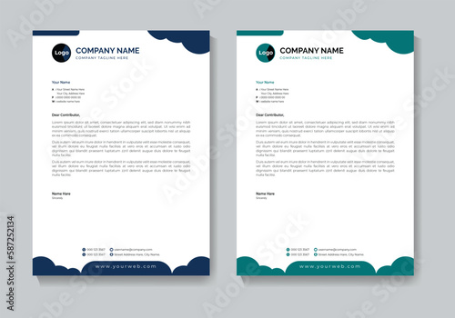 Ordinary Modern Corporate Minimal Minimalist Clean Marketing letterhead pad writing paper headed paper notepaper sheet of paper blank sheet writing paper Professional Simple Flat Vector Layout 