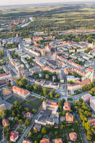 aerial view of the Nysa town © mariusz szczygieł