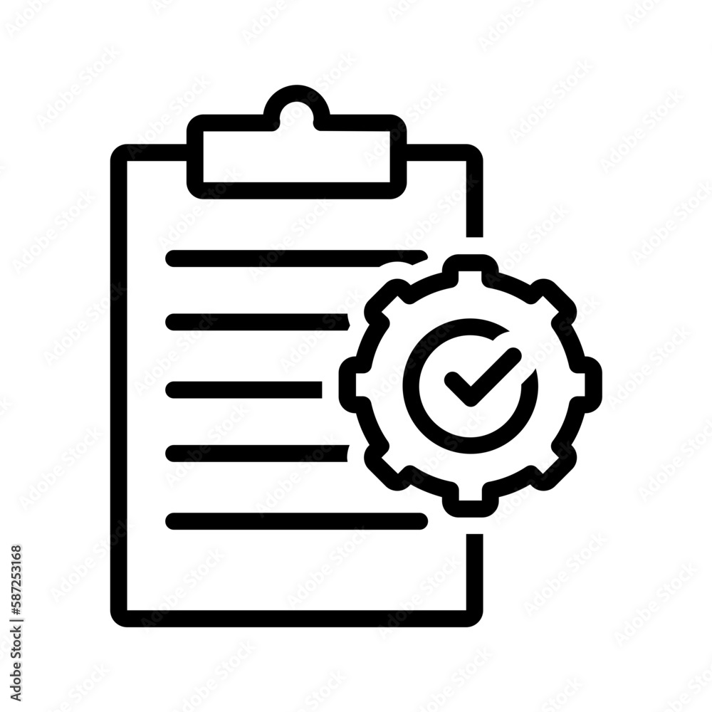 Black line icon for Manage list