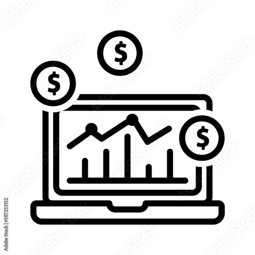 Black icon for Monetization