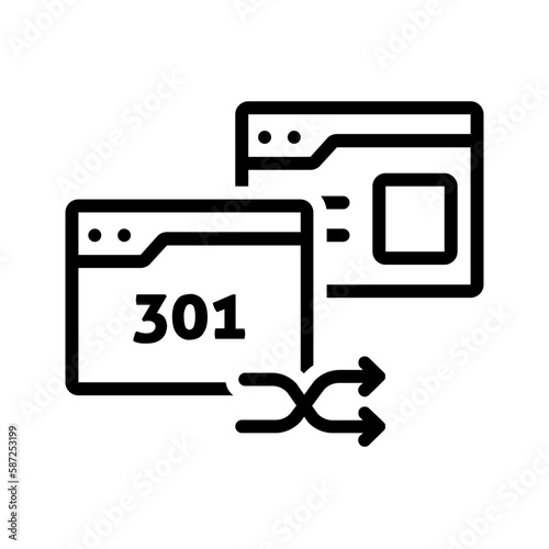 Black icon for Redirect domain