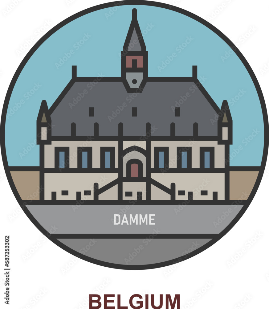 Damme. Cities and towns in Belgium