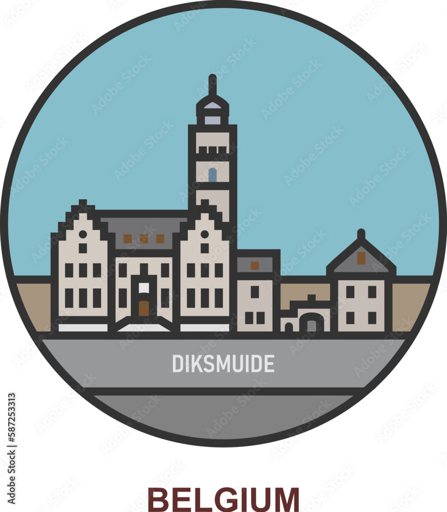 Diksmuide. Cities and towns in Belgium