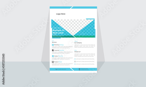
Modern Corporate and Creative Business Flyer Design Template Horizontal Name Flyer Simple and Clean Visiting  Flyer Vector illustration Colorful Business Flyer