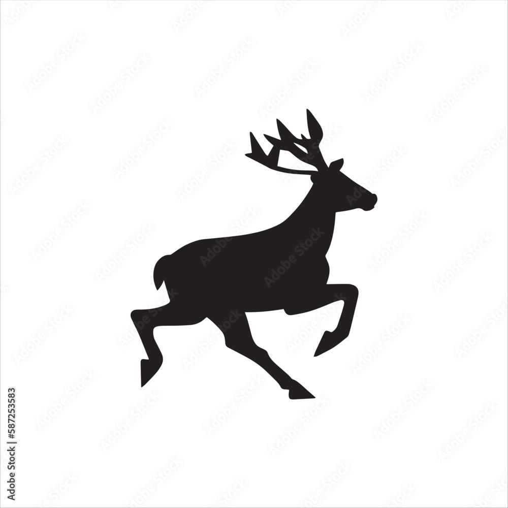 Obraz premium A nice deer vector silhouette art work.