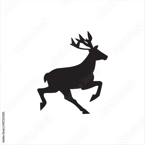 A nice deer vector silhouette art work.