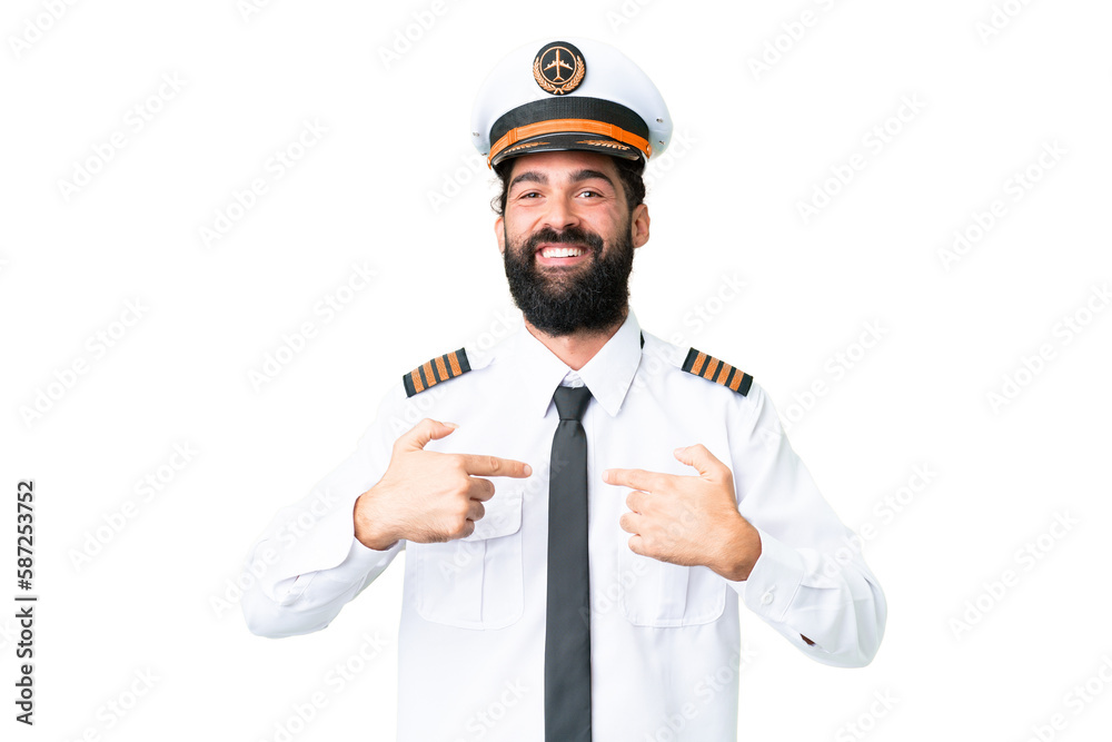 Airplane caucasian pilot man over isolated chroma key background with surprise facial expression Airplane caucasian pilot man over isolated chroma key background with surprise facial expression
