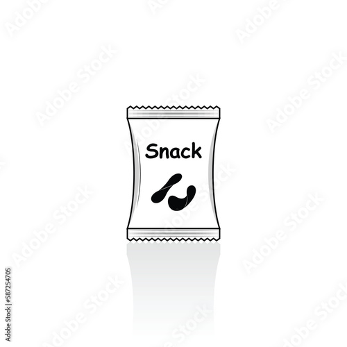Potato chips bag icon isolated vector graphics
