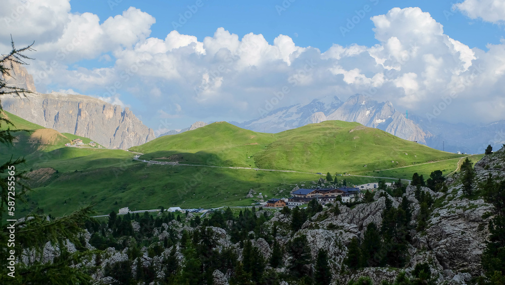 Obraz premium Seisser Alm in den Dolomiten Italien