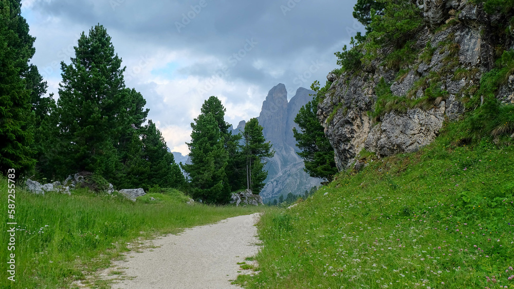 Fototapeta premium Seisser Alm in den Dolomiten Italien