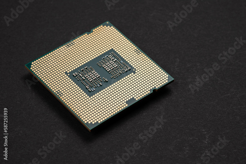 Cpu computer processor macro shot, shallow focus