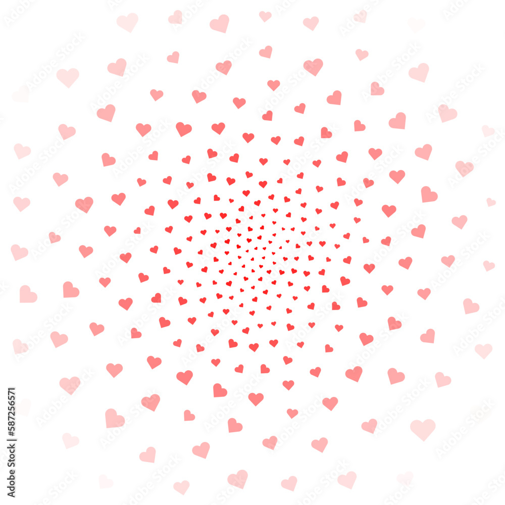 Love valentine's background withred falling hearts over white. Love valentine's background withred falling hearts over white.