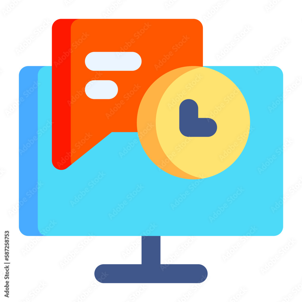 Deadline task in flat icon. Online exam, timer, clock, quiz, learning Deadline task in flat icon. Online exam, timer, clock, quiz, learning
