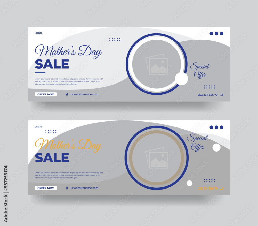 mother's day facebook cover or social media banner template mother's day facebook cover or social media banner template