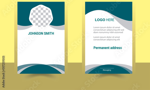 Company presentation card. Vector business card template.
Visiting cards for business and personal use.
And all business presentation work vector illustration design
