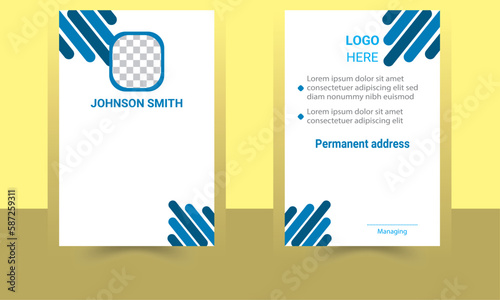 Company presentation card. Vector business card template.
Visiting cards for business and personal use.
And all business presentation work vector illustration design