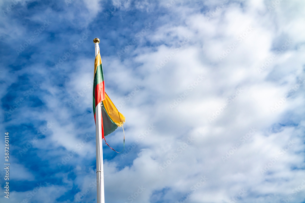 Flag of Lithuania waving in the wind Flag of Lithuania waving in the wind